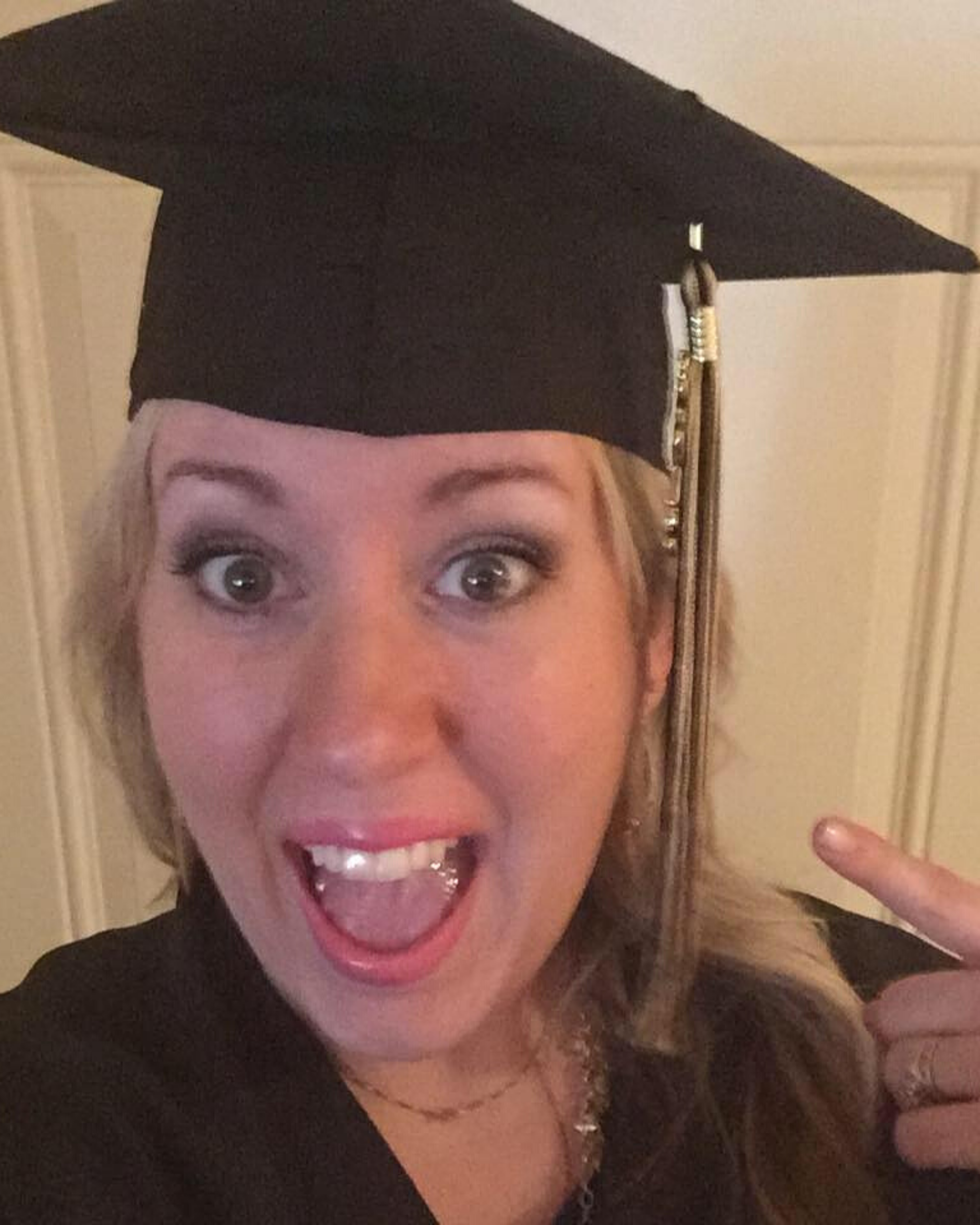 Bethany Jett in a graduation cap